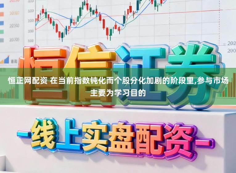 恒正网配资 在当前指数钝化而个股分化加剧的阶段里,参与市场主要为学习目的